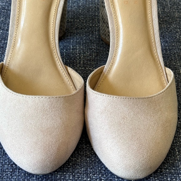 SNAKE PRINT HEELS. CLOSED TOE, ANKLE STRAP LAUREN CONRAD HYDRANGEA SHOES. GUC - Picture 5 of 16